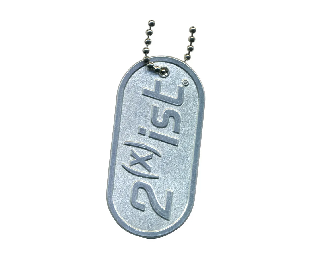 Aluminum Dog Tag w/ 23" Ball Chain - Die Struck-Soft Enamel