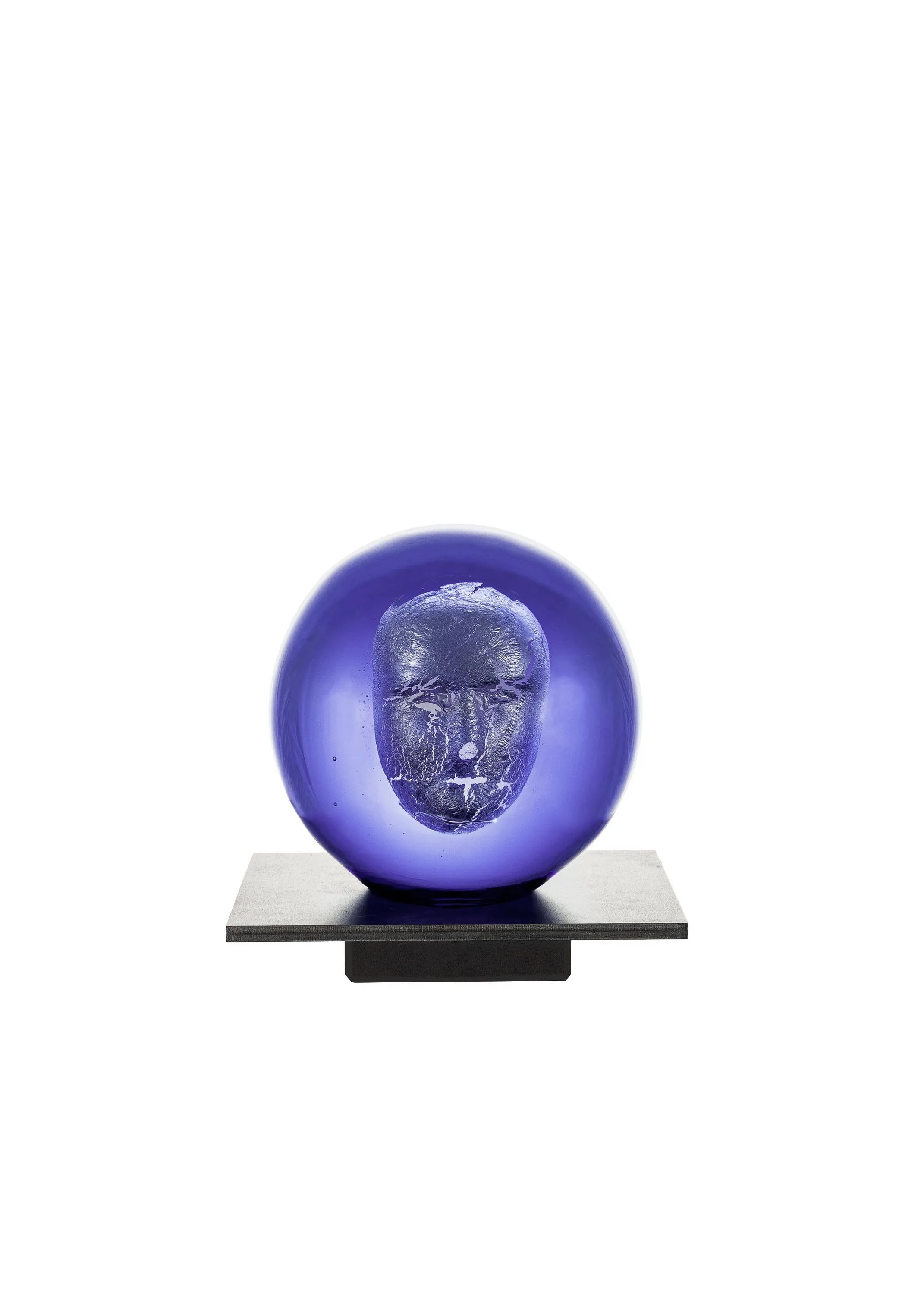 Kosta Boda Headman Blue By Bertil Vallien Artist Collection