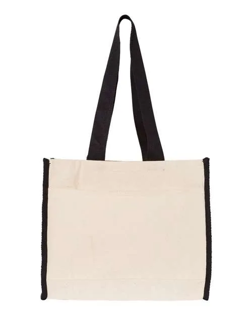 Q-Tees™ 14L Tote w/Contrast-Color Handles