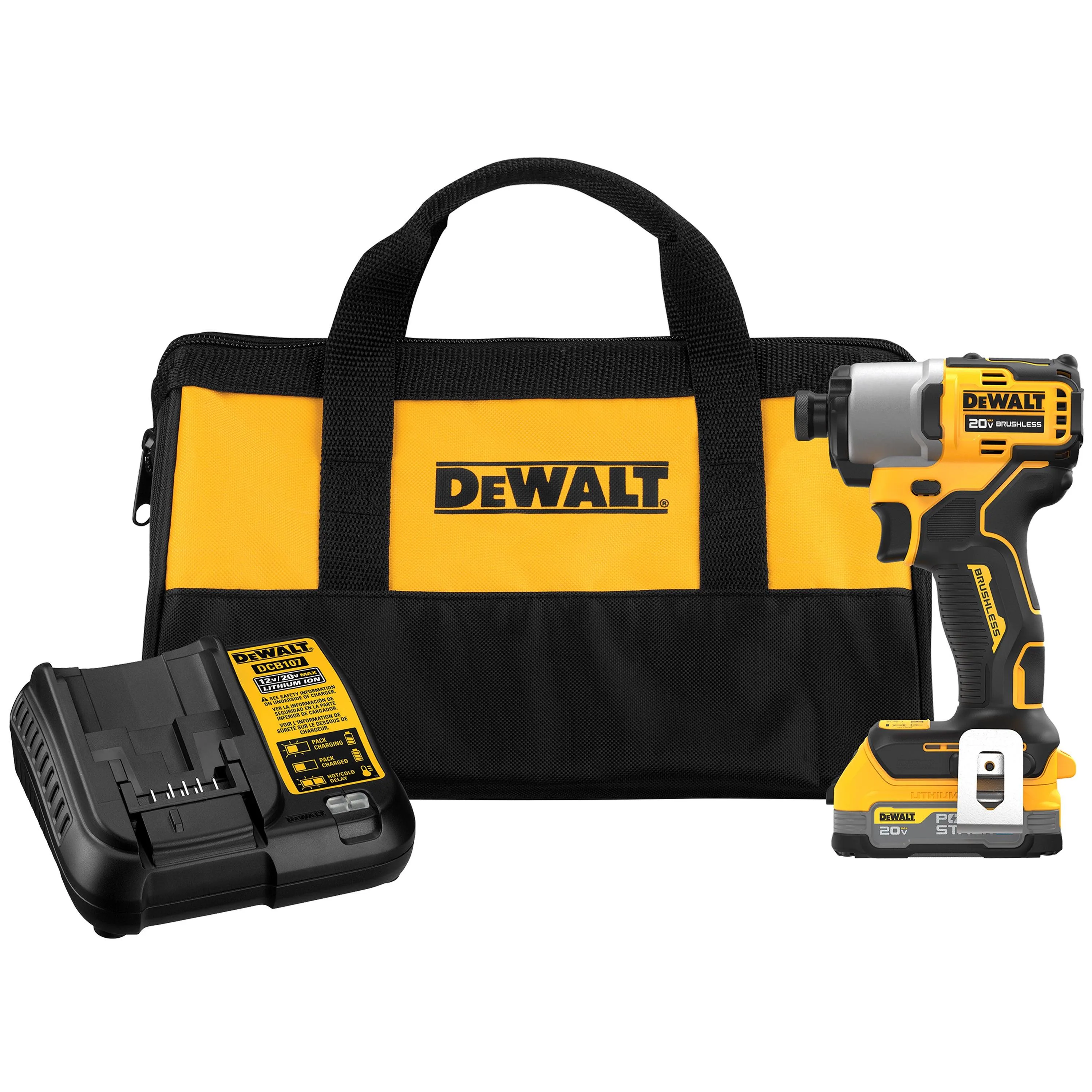 DeWalt 20V Max High Performance 1/4" Impact Driver Kit W/ Powerstack Battery