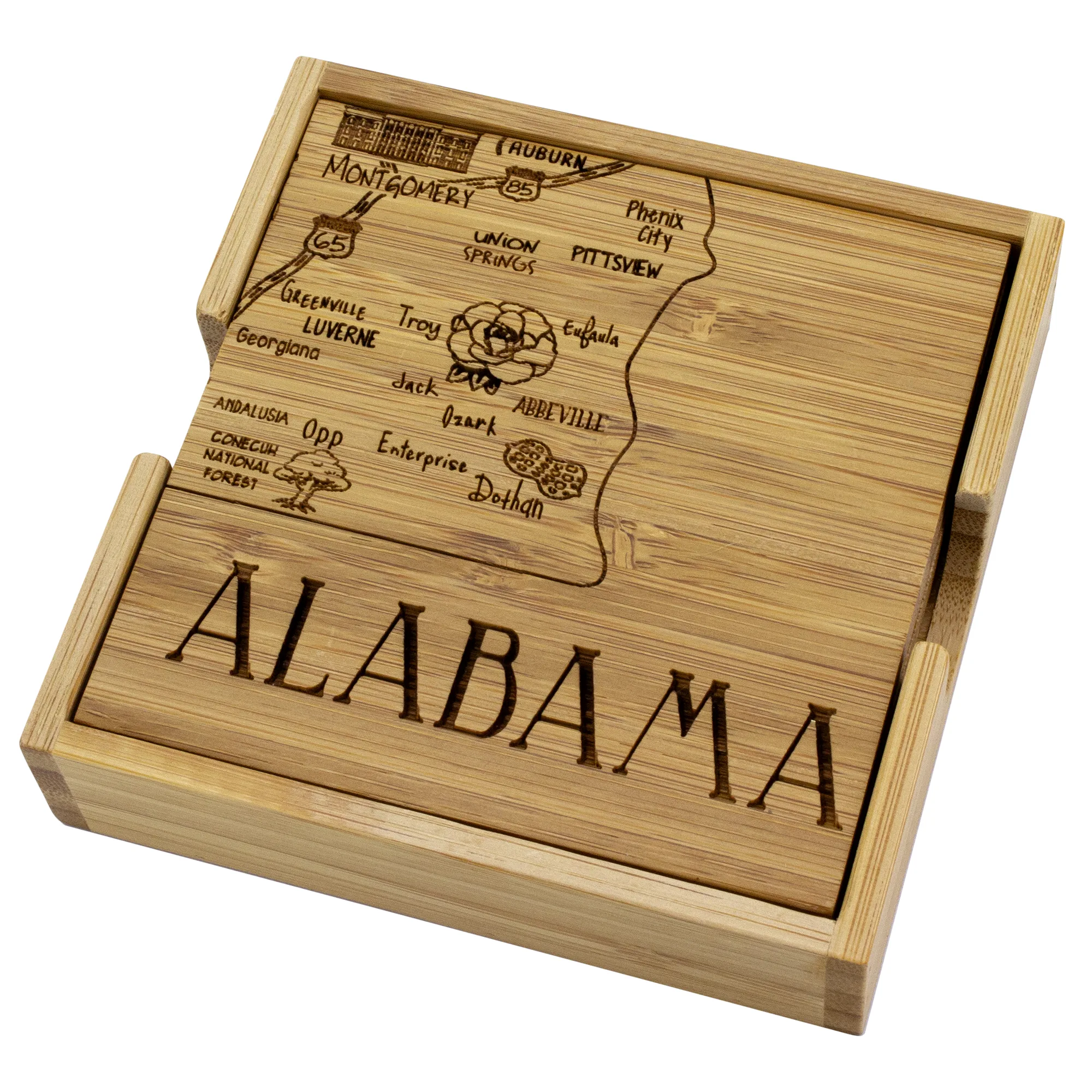 Alabama Puzzle Coaster Set view 3