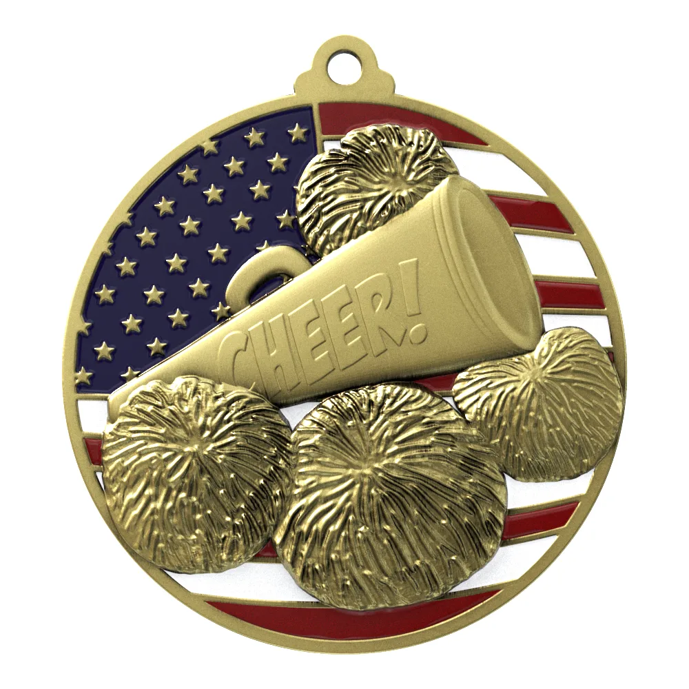 Patriotic Cheer Medallions 2-3/4"
