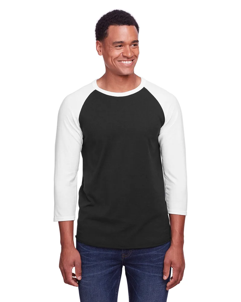 Jerzees Unisex Three-Quarter Sleeve Raglan T-Shirt view 2