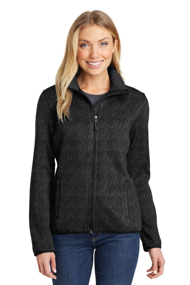 Port Authority® Women's Sweater Fleece Jacket. view 4