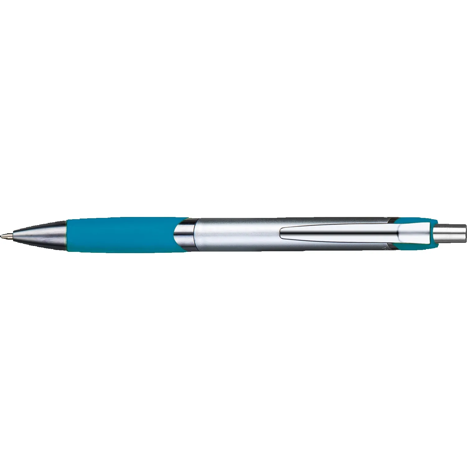 Silver/Teal Blue Blank Front View