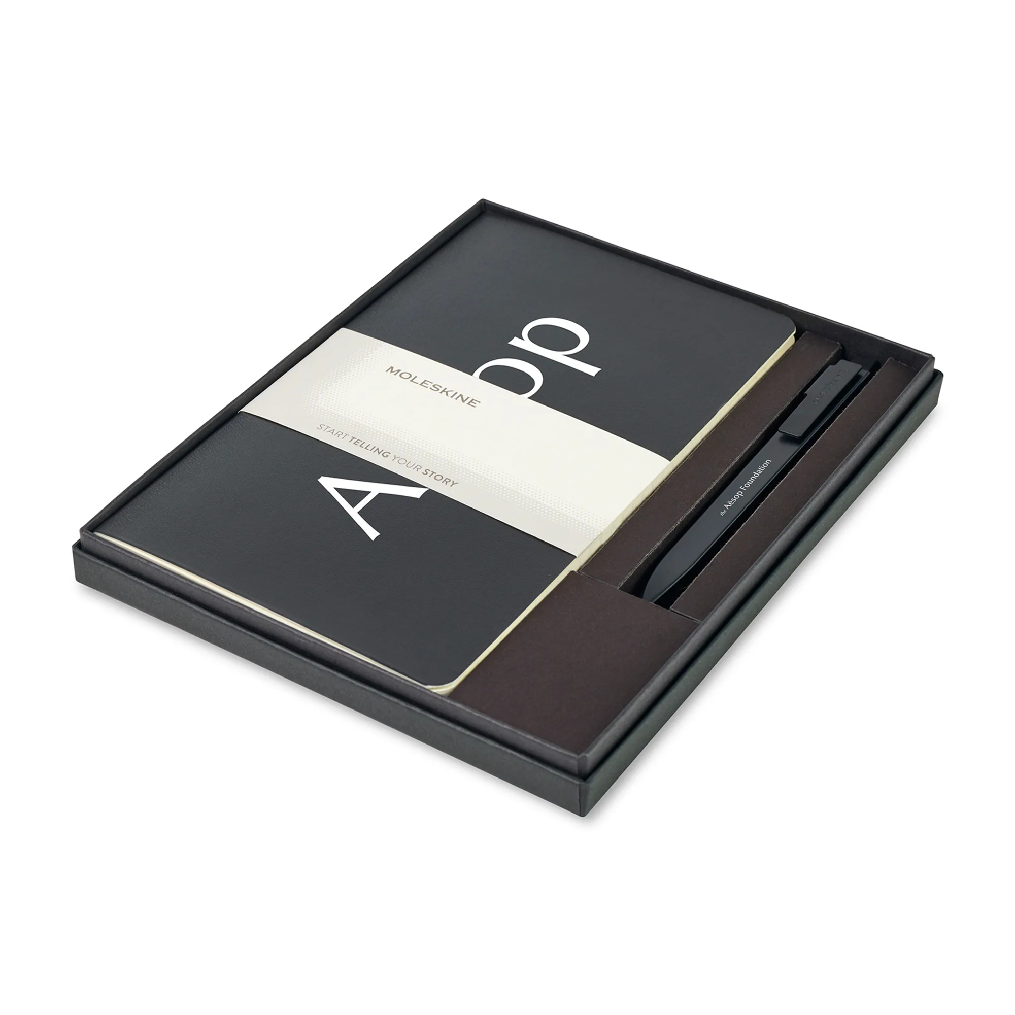 Moleskine® Large Volant and GO Pen Gift Set - Black