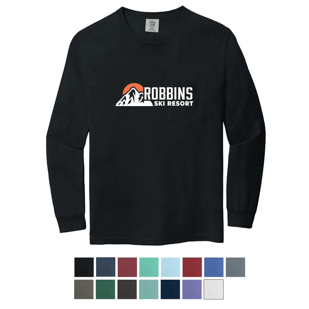 Garment-dyed Heavyweight Long Sleeve Pocket T-shirt view 2