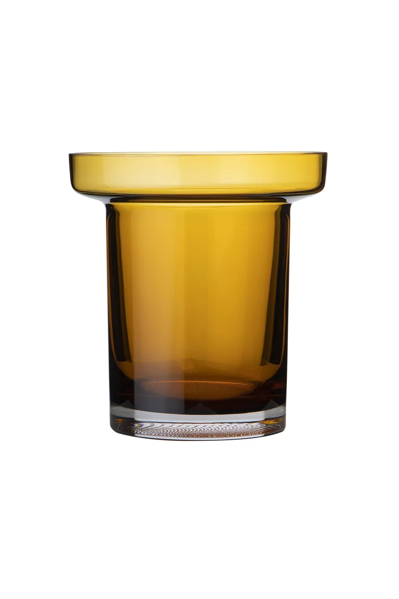 Kosta Boda Limelight Low Amber Vase