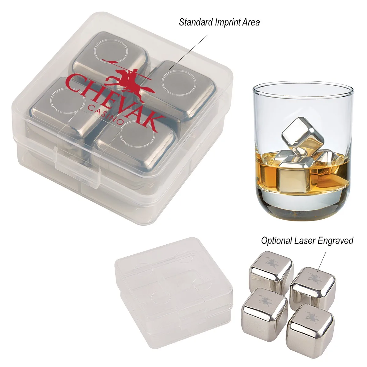 Stainless Steel Ice Cubes view 2
