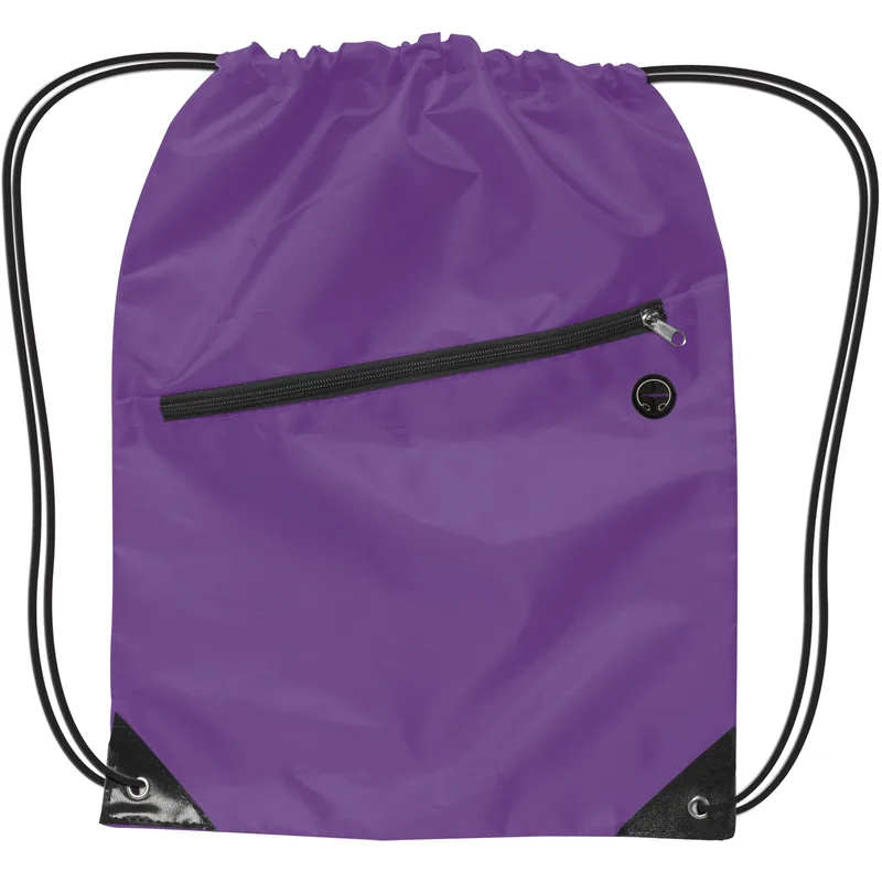Drawstring Backpack w/ Zipper view 6