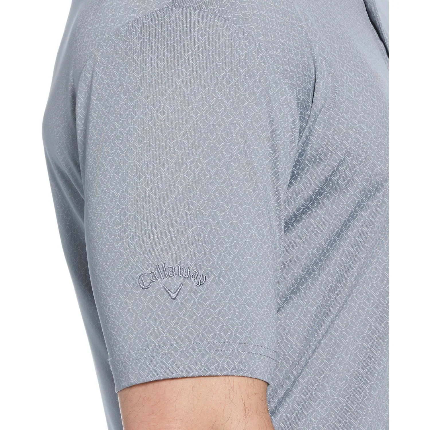 Callaway® All Over Stitched Moisture Wicking Men's Chev Polo Shirt with Custom Logo view 4