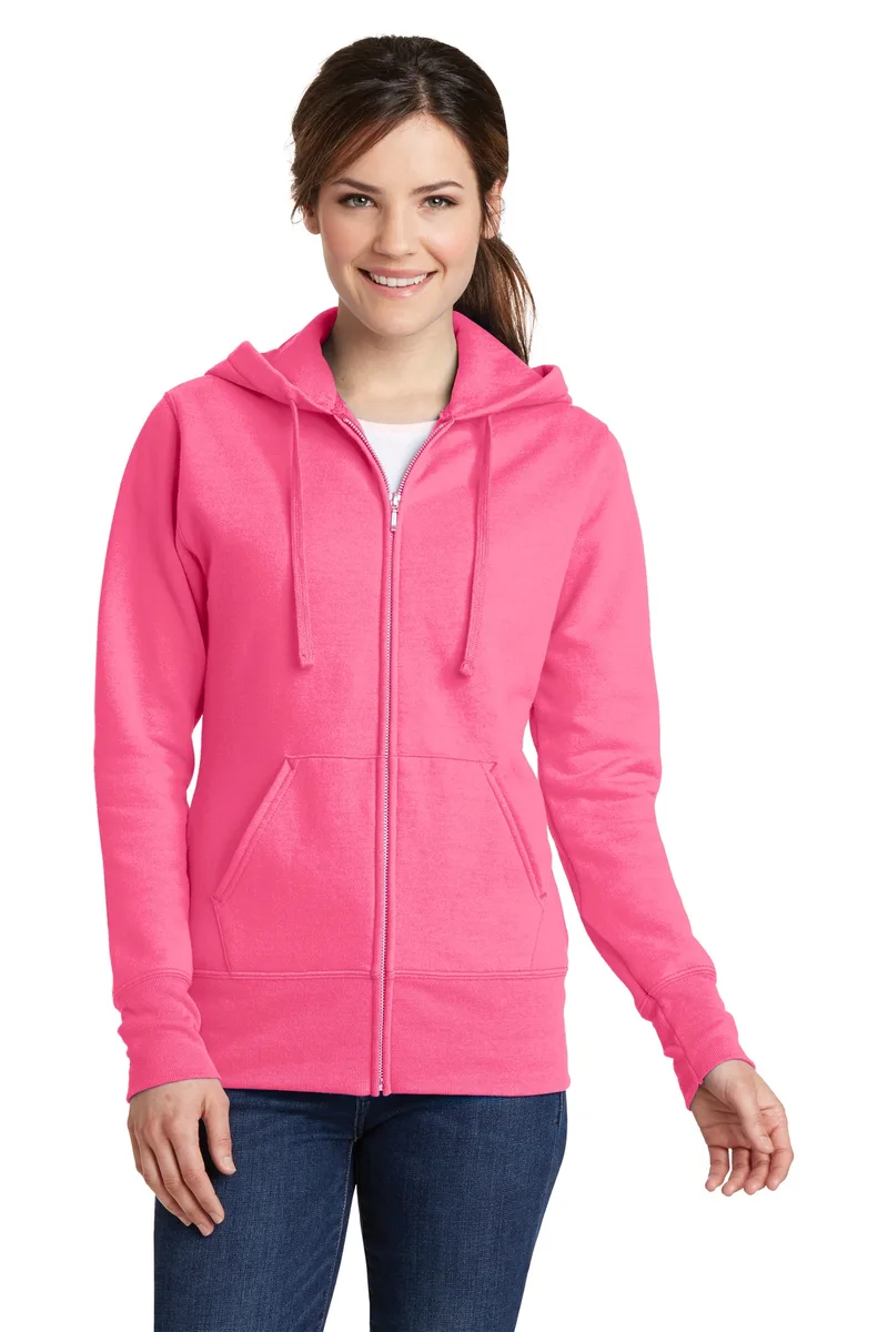 Port & Co™ Women's Core Fleece Full-Zip Hooded Sweatshirt. view 5