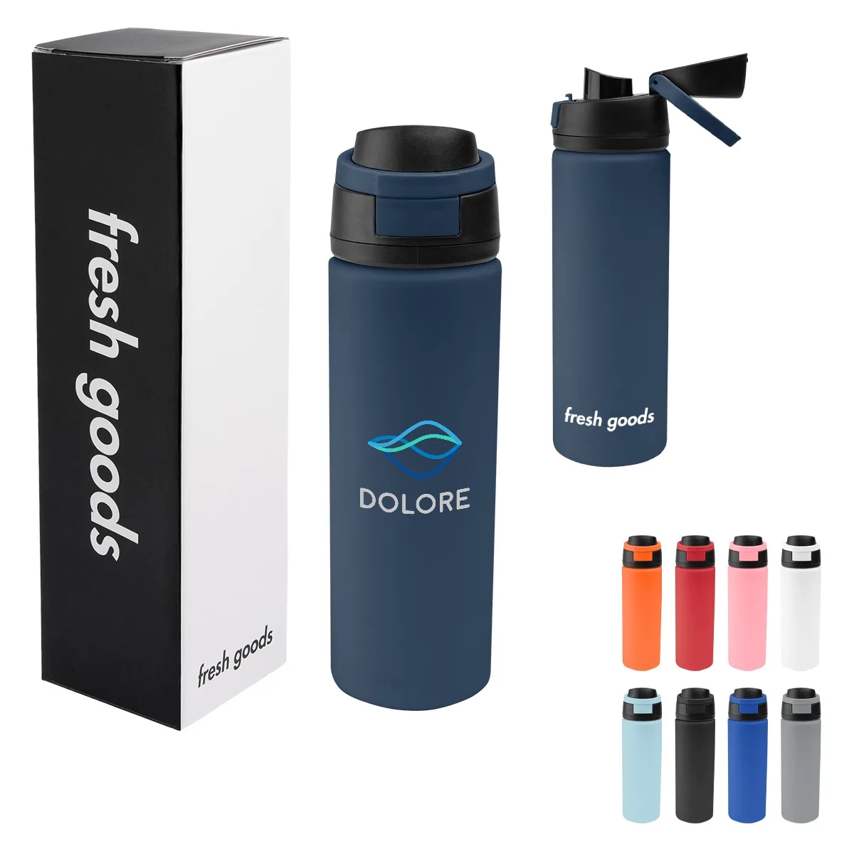 Fresh Goods 24 Oz. Pop Sip Recycled Stainless Steel Bottle view 2