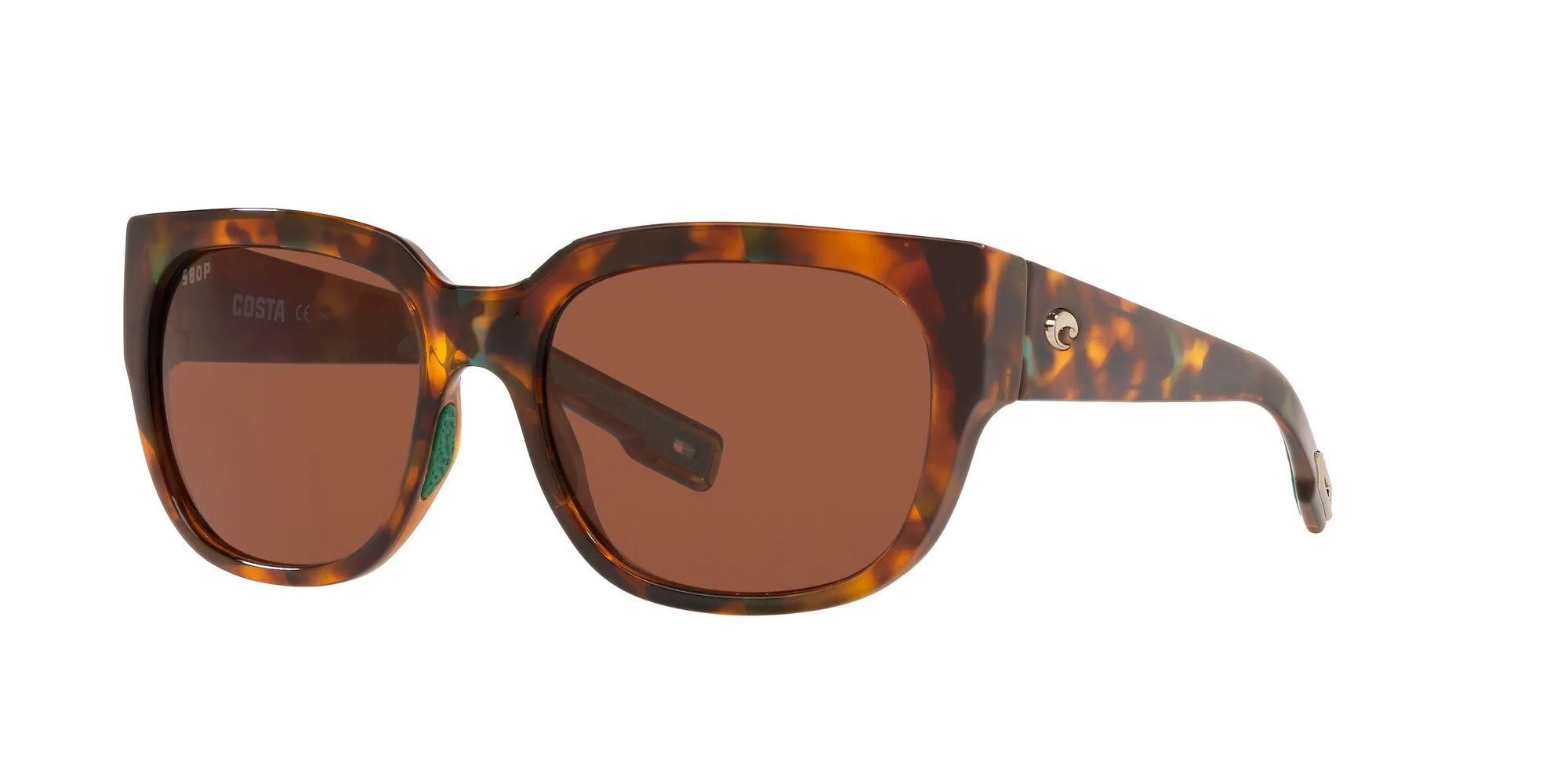 Costa Del Mar Waterwoman Sunglasses - (Frame) Shiny Palm Tortoise; (Lens) Copper, 580P