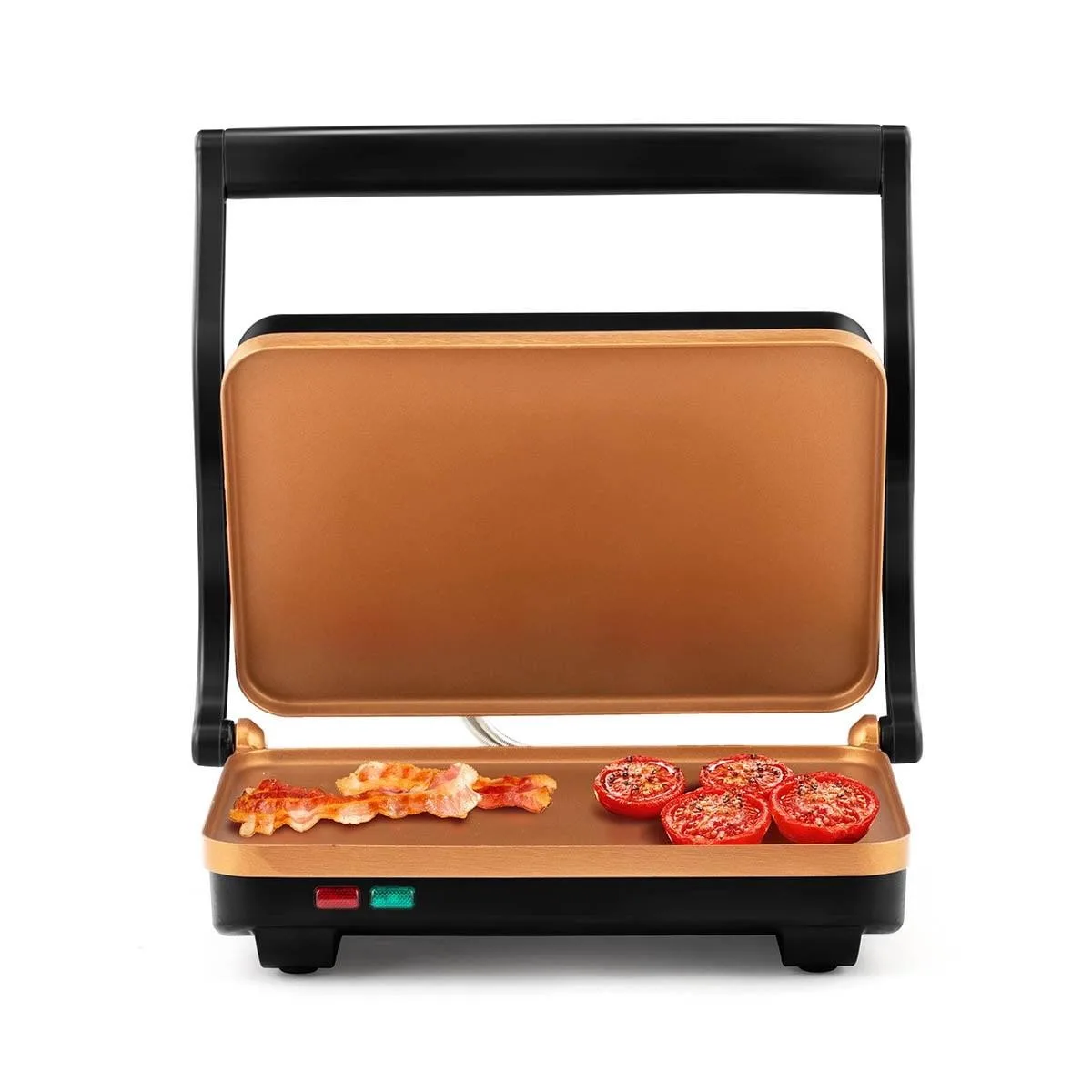 Holstein Housewares 2 Slice Griddle - Black/Gold