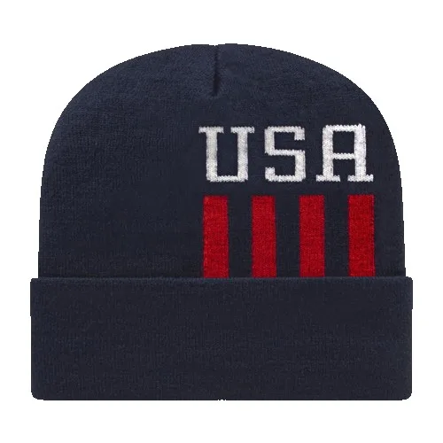 Flag Knit Cap with Cuff view 4