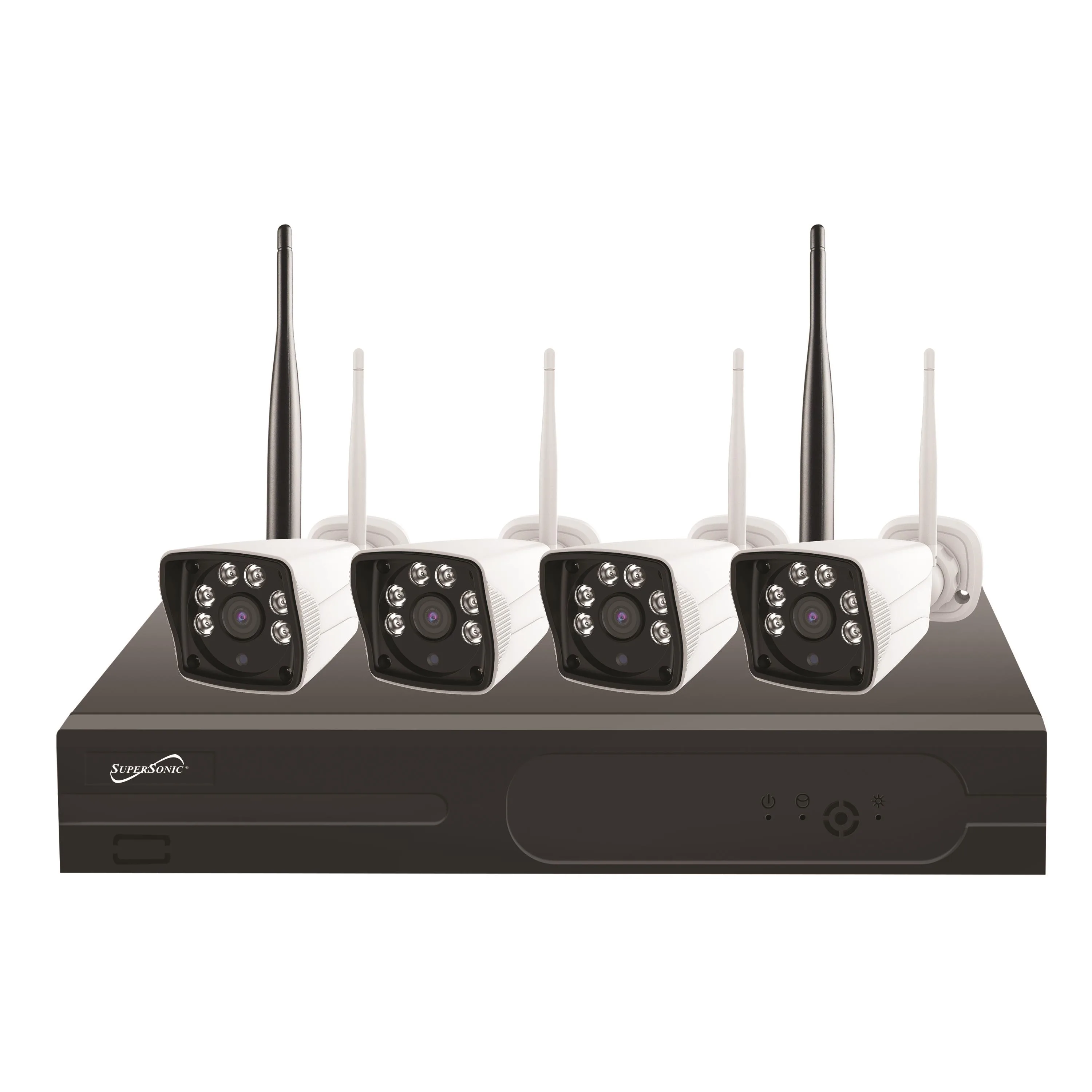 Supersonic Wireless Security System W/ 4 Indoor/Outdoor Cameras