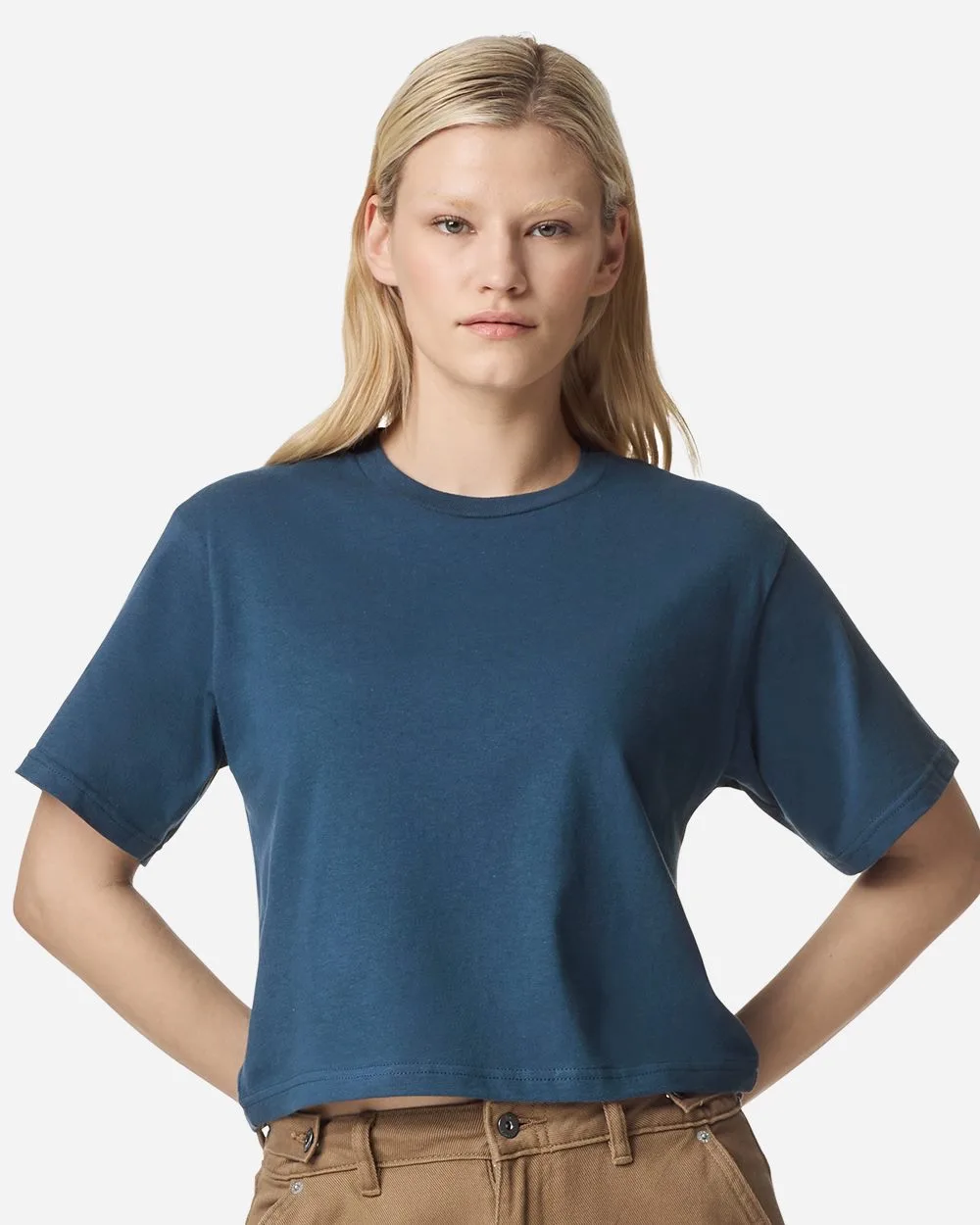 American Apparel® Women's Fine Jersey Boxy Tee view 2
