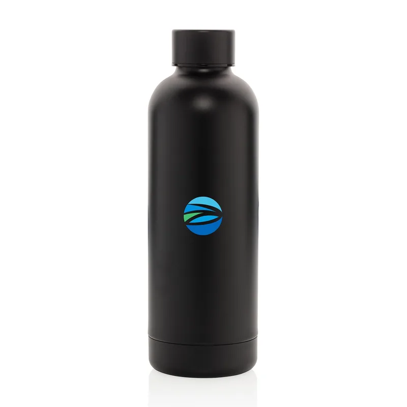 Impact Recycled Stainless Steel Vacuum Bottle - Black
