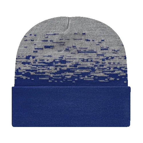 Static Pattern Knit Cap With Cuff view 3