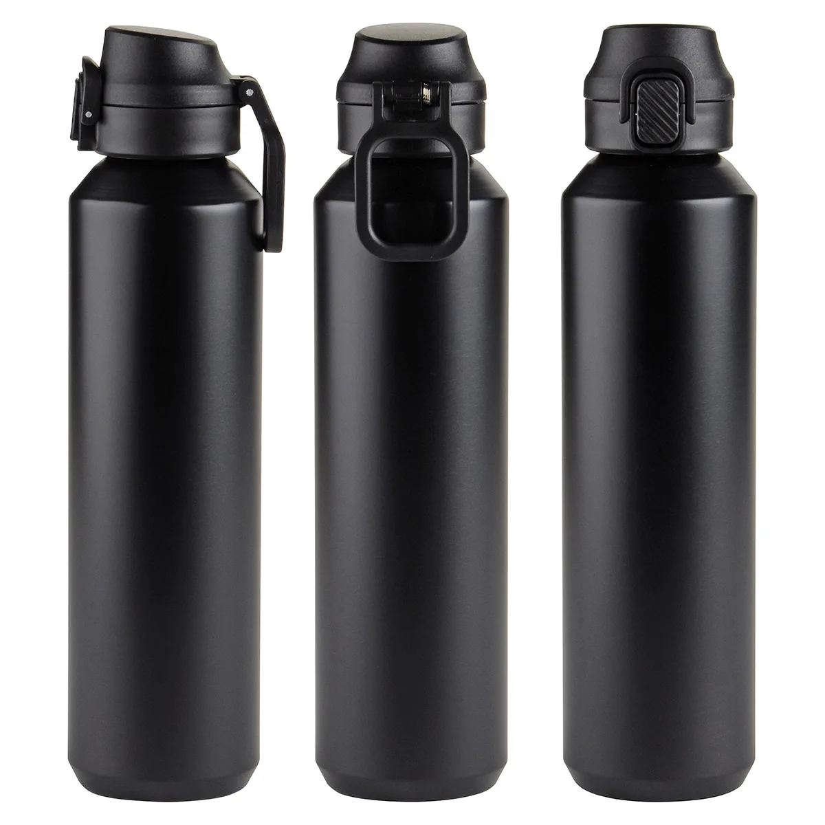 Nexus 27 oz Recycled Aluminum Bottle with Flip-Top Lid and Carabiner view 4