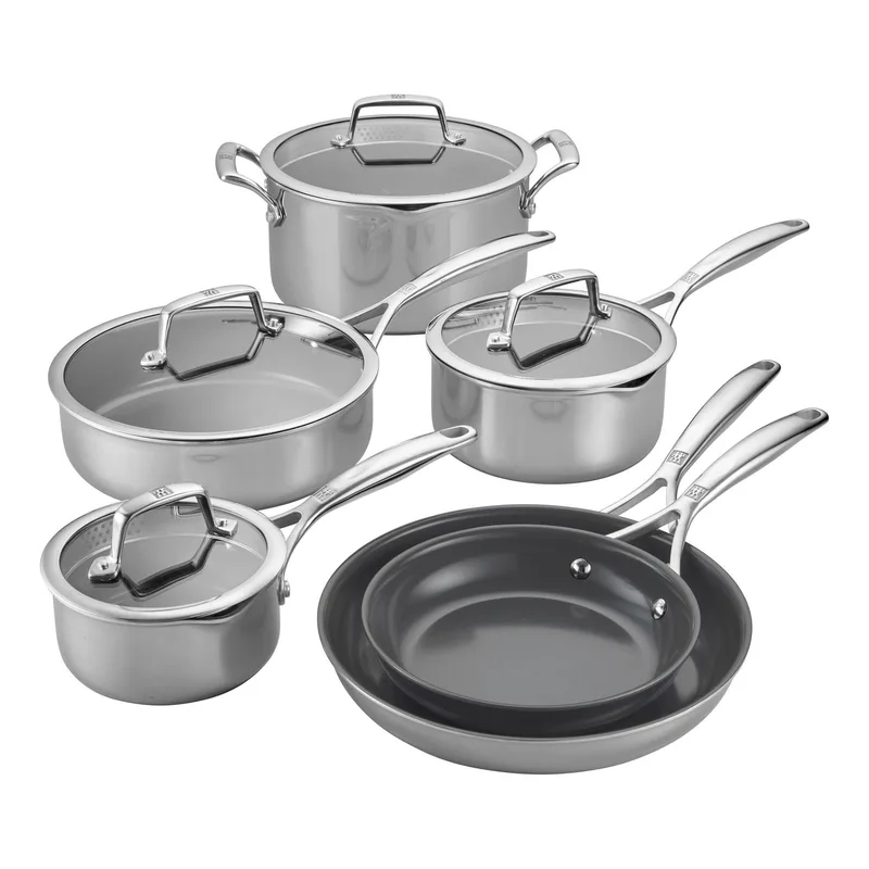 Zwilling Energy Plus 10Pc Ultra-Nonstick 3-Ply Cookware Set