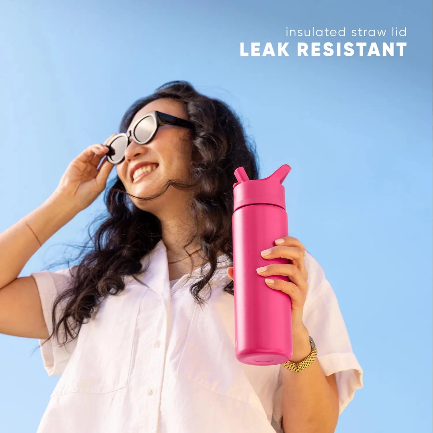 30 oz Simple Modern® Stainless Steel Double-Walled Insulated Summit Water Bottle with Straw Lid view 6