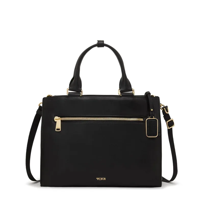 Tumi Voyageur Lynn Tote- Black Leather