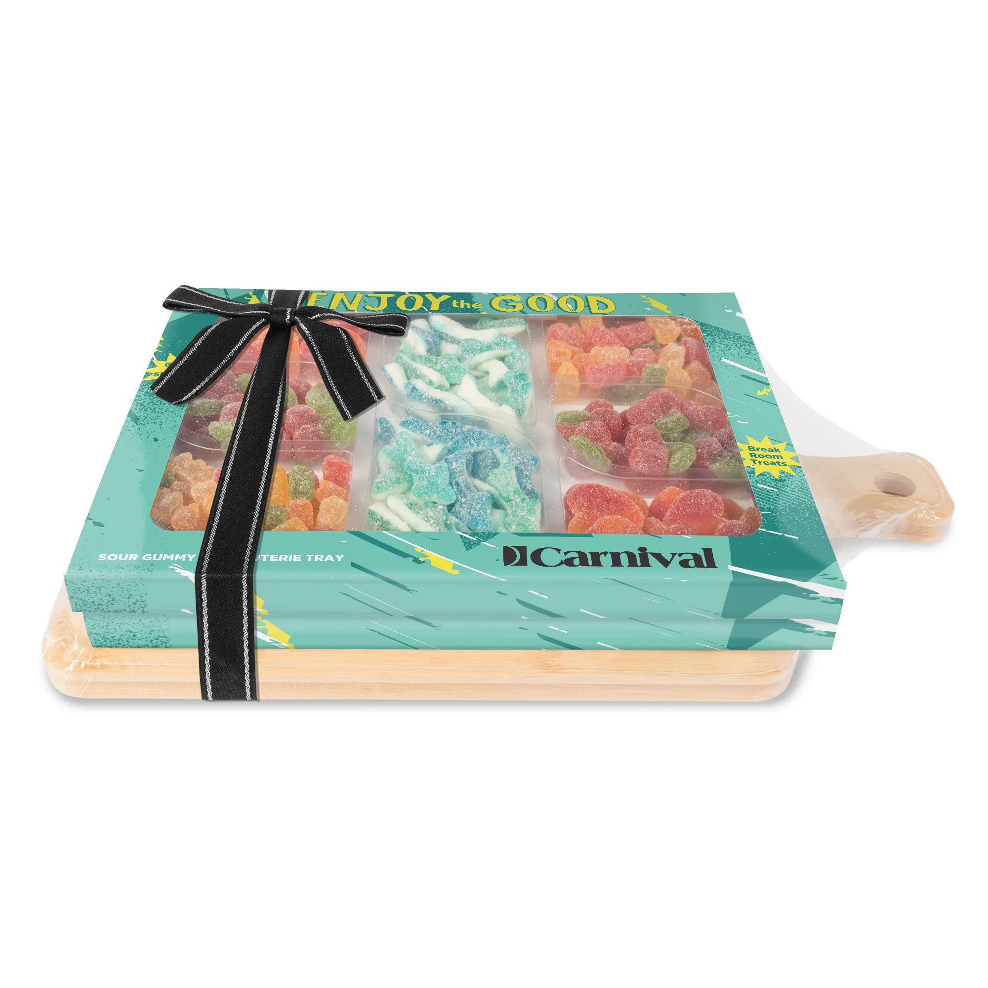 Sour Gummy & Sweet & Savory Charcuterie Trays with Bamboo Board view 2