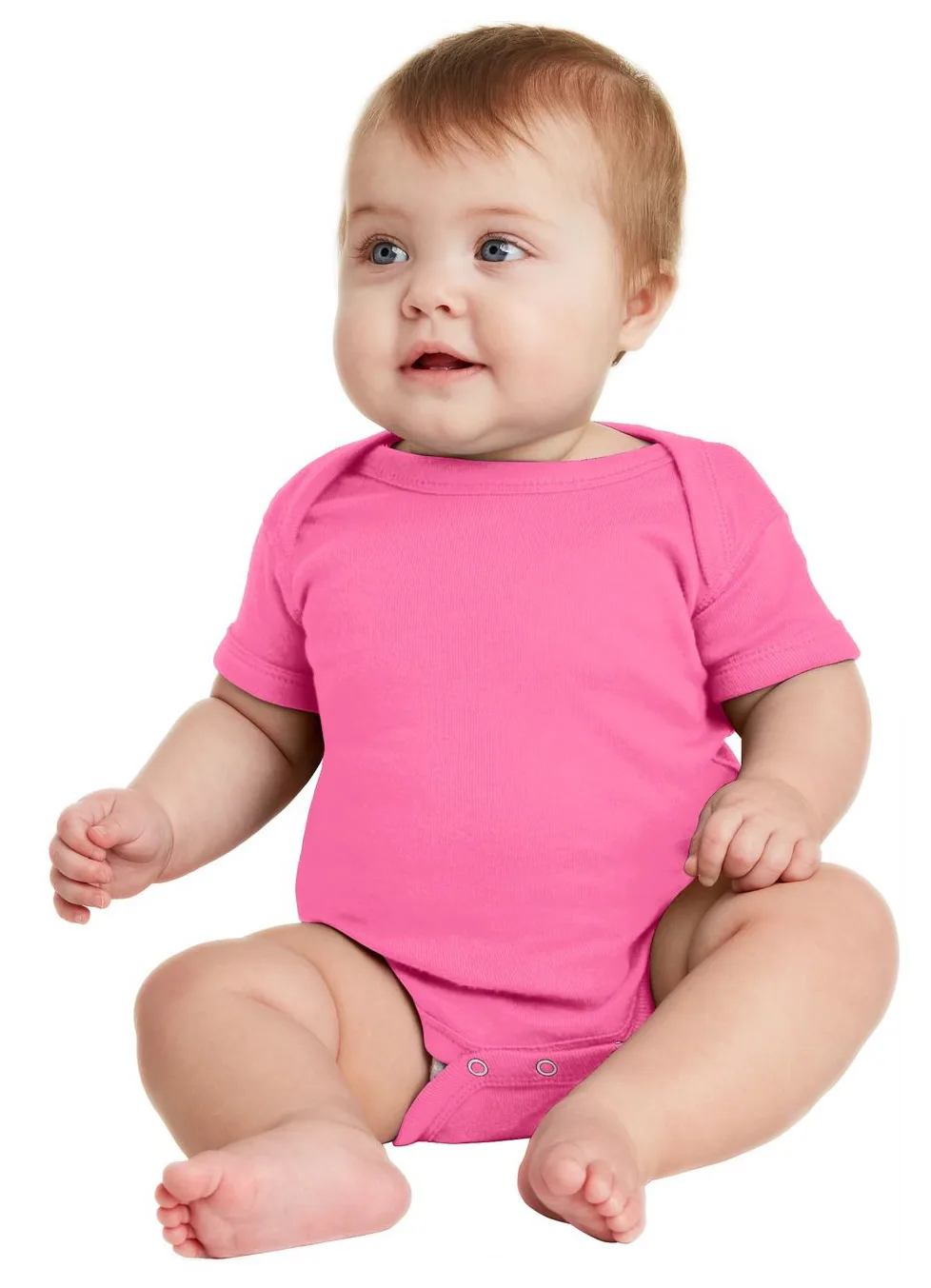 Rabbit Skins™ Infant Short Sleeve Baby Rib Bodysuit. view 4