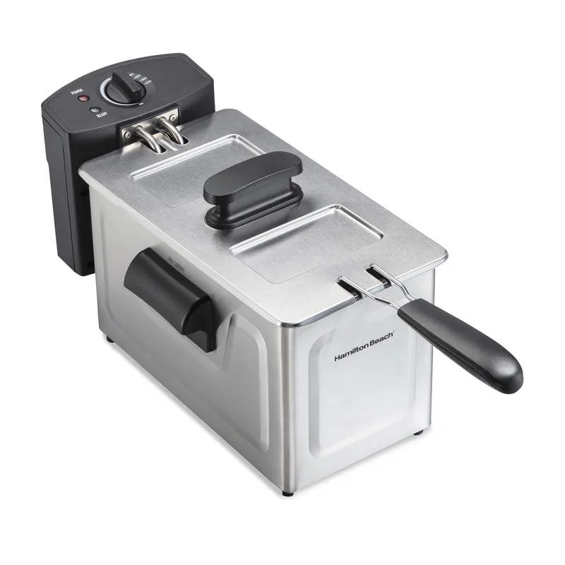 Hamilton Beach 12 Cup Deep Fryer, 8 Cup Food Capacity - Black
