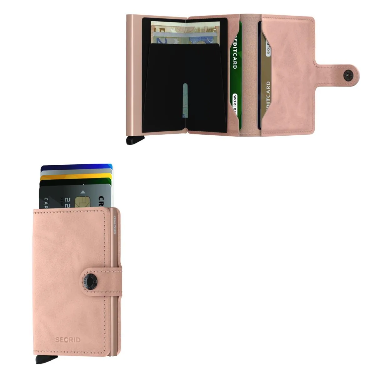 Secrid Miniwallet Vintage Leather - Rose Pink