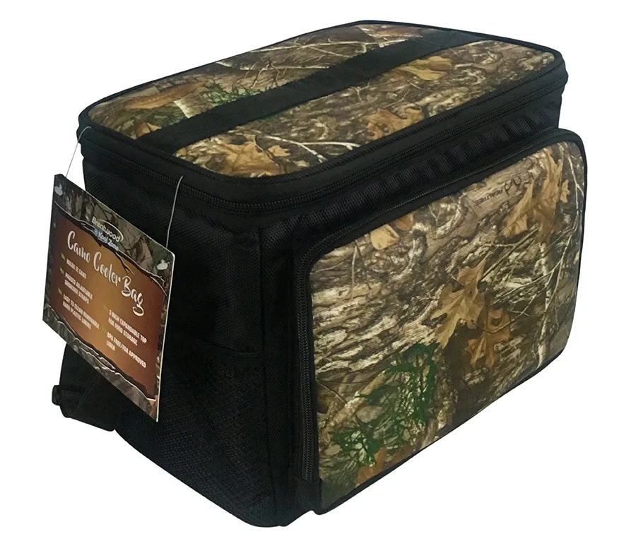 12 Can Camo Cooler Bag w/Hard Plastic Liner