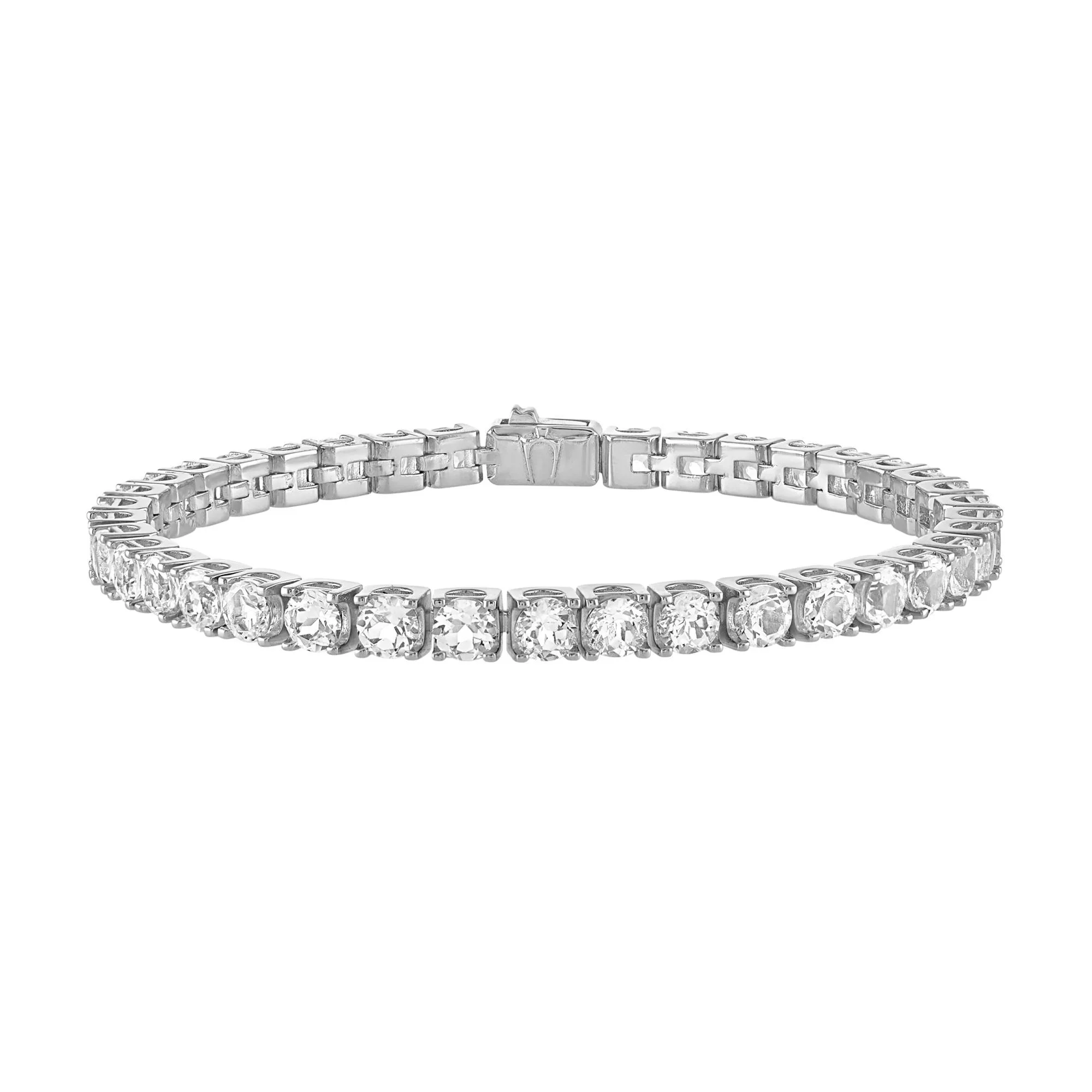 Bulova Jewelry Icon Sterling Silver Tennis Bracelet - Medium