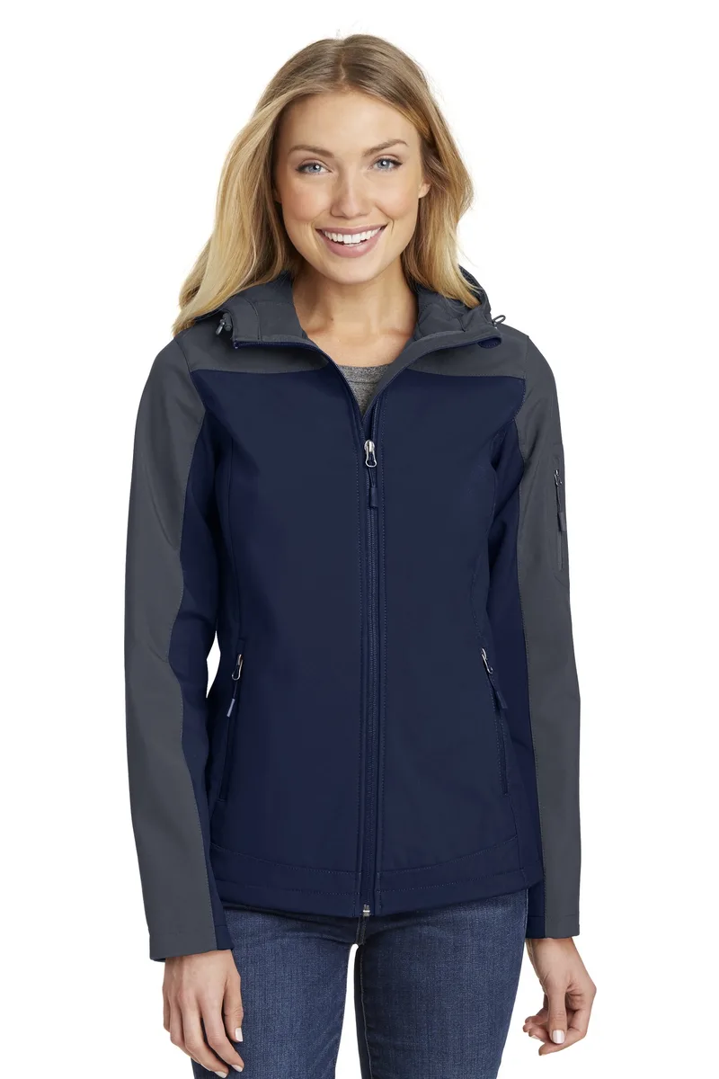 Port Authority® Women's Hooded Core Soft Shell Jacket.