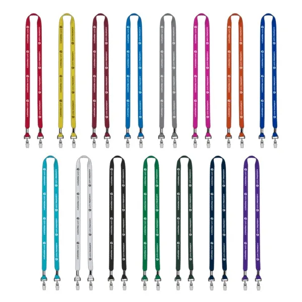 IMPORT Rush 5/8" Polyester 2-Ended Lanyard with Dual Silver Crimps & Split-Rings