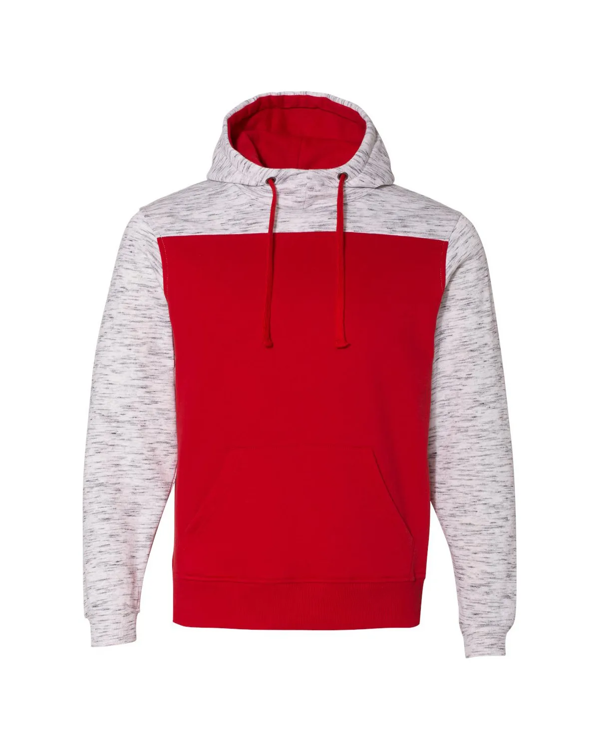 J AMERICA Adult Melange Color Blocked Hooded Sweatshirt view 2