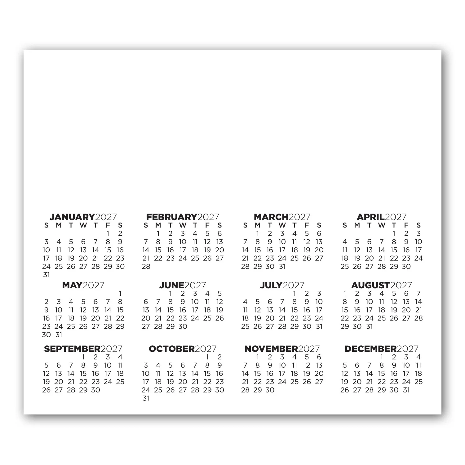 Calendar Sq Crnr Magnet 3-13/32 x 3-29/32 view 3