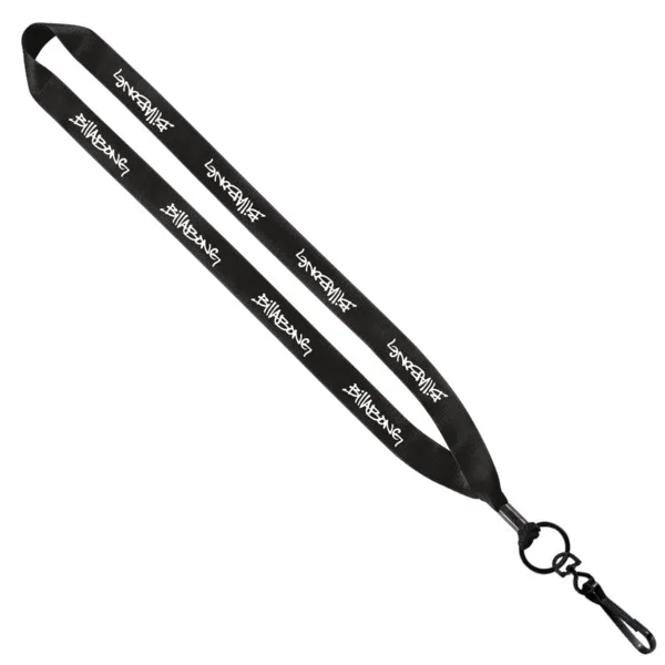 3/4" Polyester Lanyard with Metal Crimp & Swivel Snap Hook