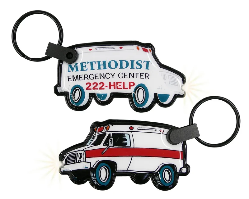 ShapeLights™ Color-A-Shape Key Ring Flashlight (Ambulance)