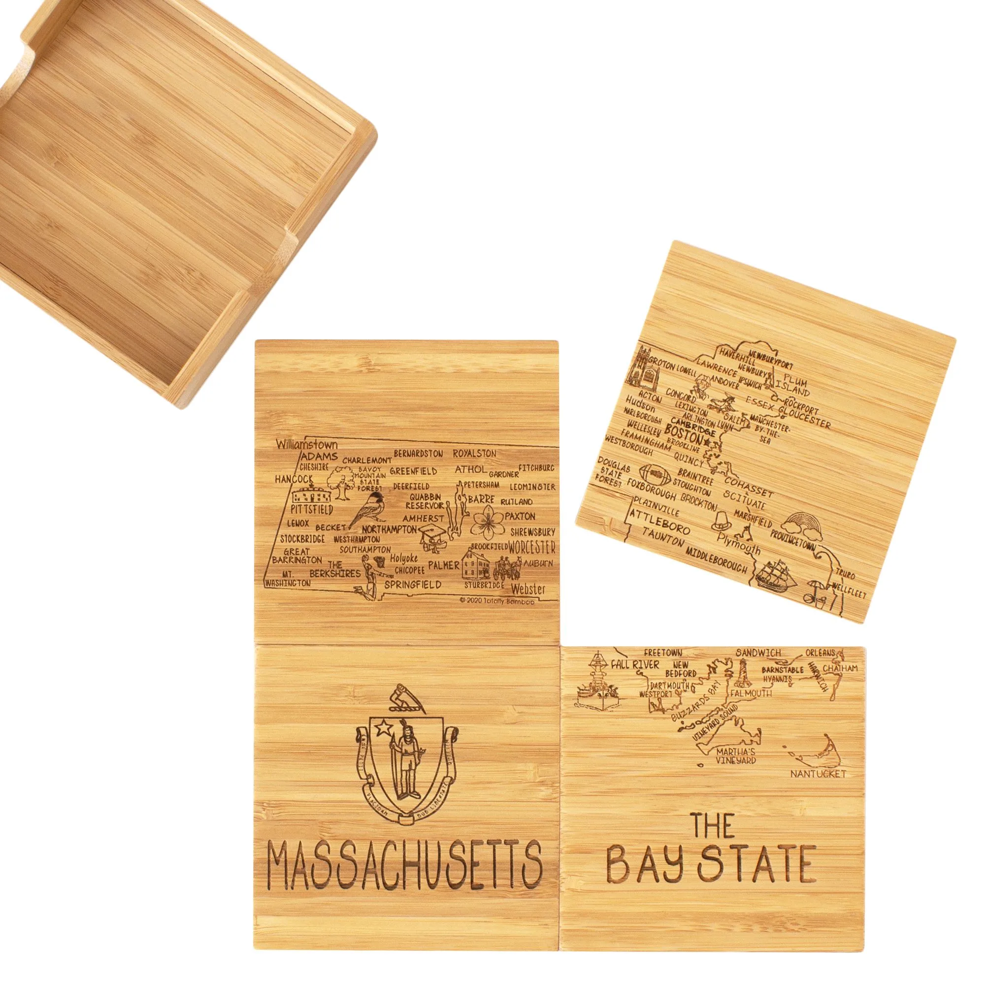 Massachusetts Puzzle Coaster Set view 7