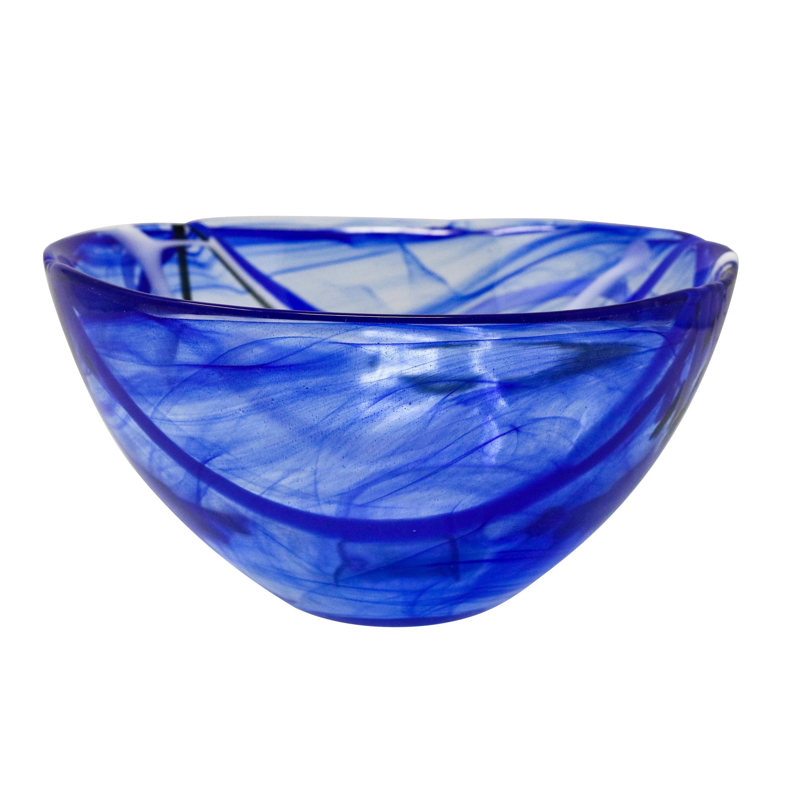 Kosta Boda Contrast Bowl Blue Small