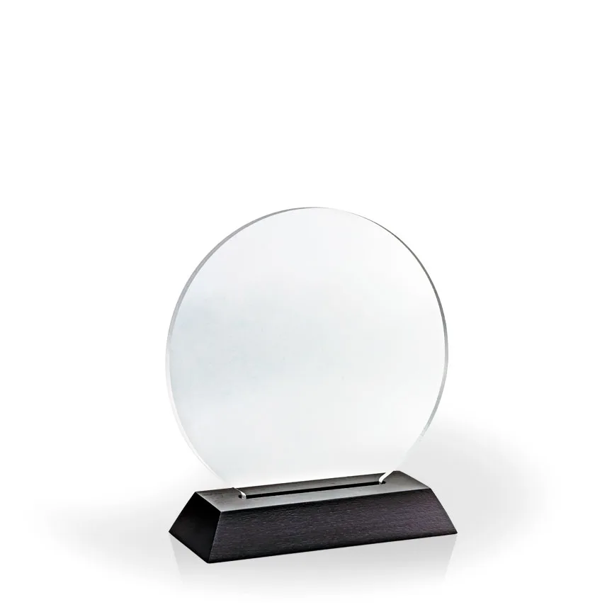 Circle of Excellence Award with Black Wood Base, Large - Engraved view 2