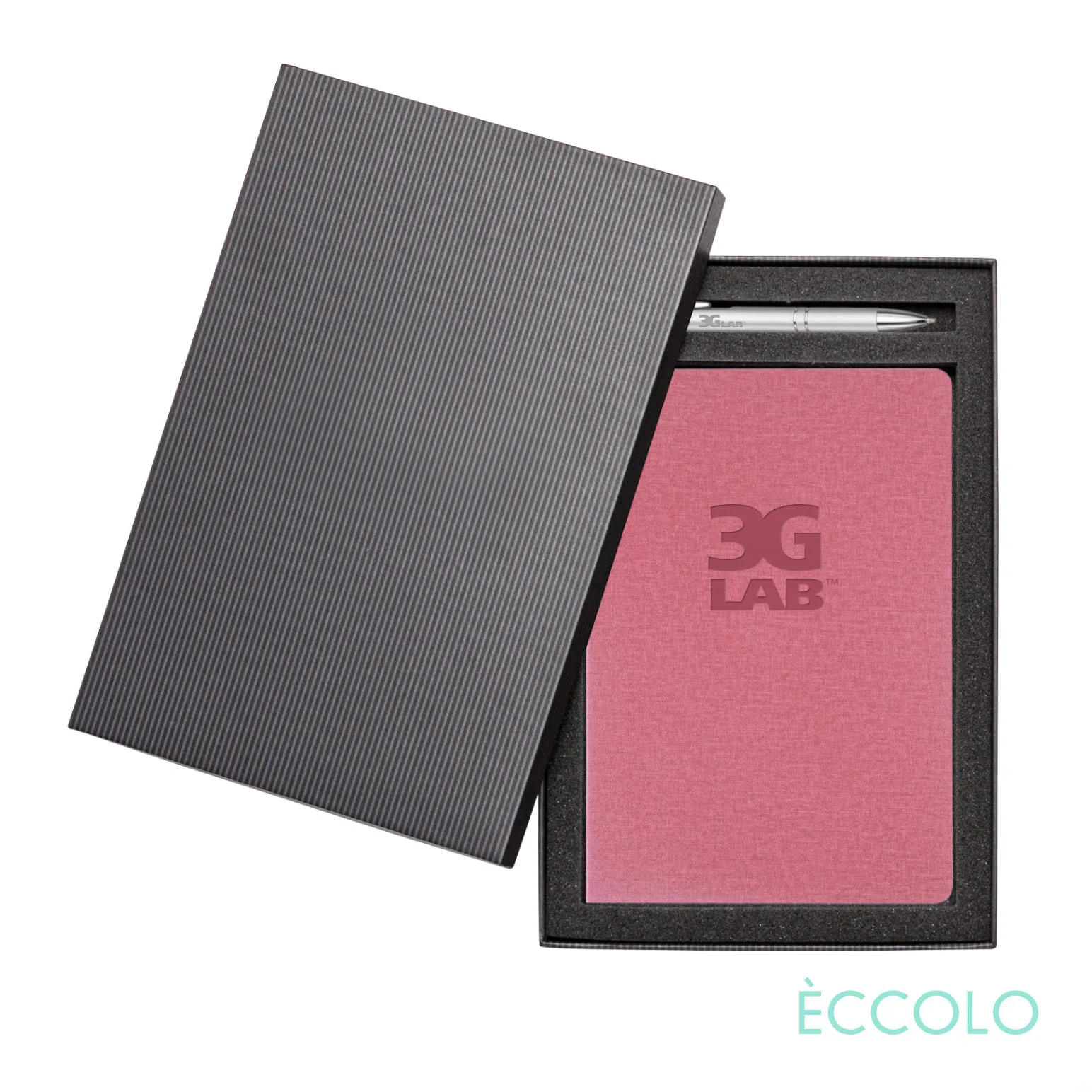 Journal & Clicker Pen Gift Set, Pink/Silver