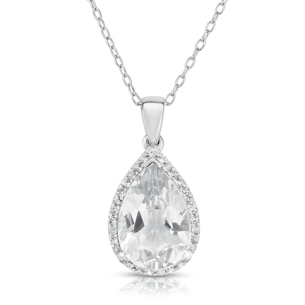Jilco Inc White Topaz Necklace - Sterling Silver