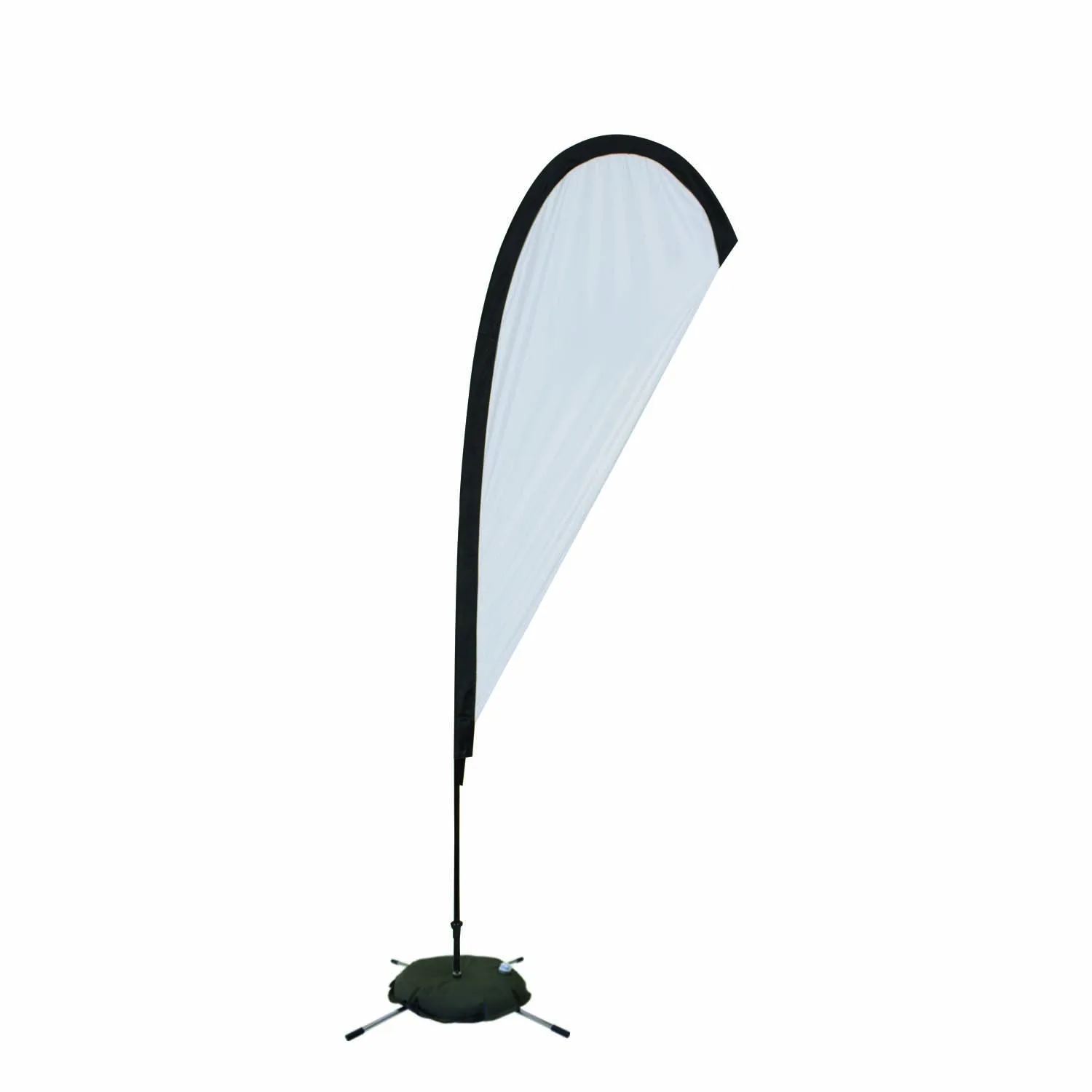8' Premium Teardrop Sail Sign Flag, 1-Sided, Scissor Base view 2