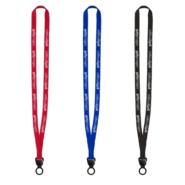 Evolution12 - 1/2" Polyester Welded Lanyard with Trapezoid and Plastic O-Ring