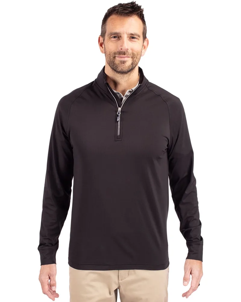 Cutter & Buck Adapt Eco Knit Stretch Recycled Mens Big and Tall Quarter Zip Pullover