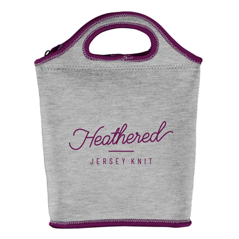 Venti Heathered Jersey Knit Neoprene Lunch Bag view 3