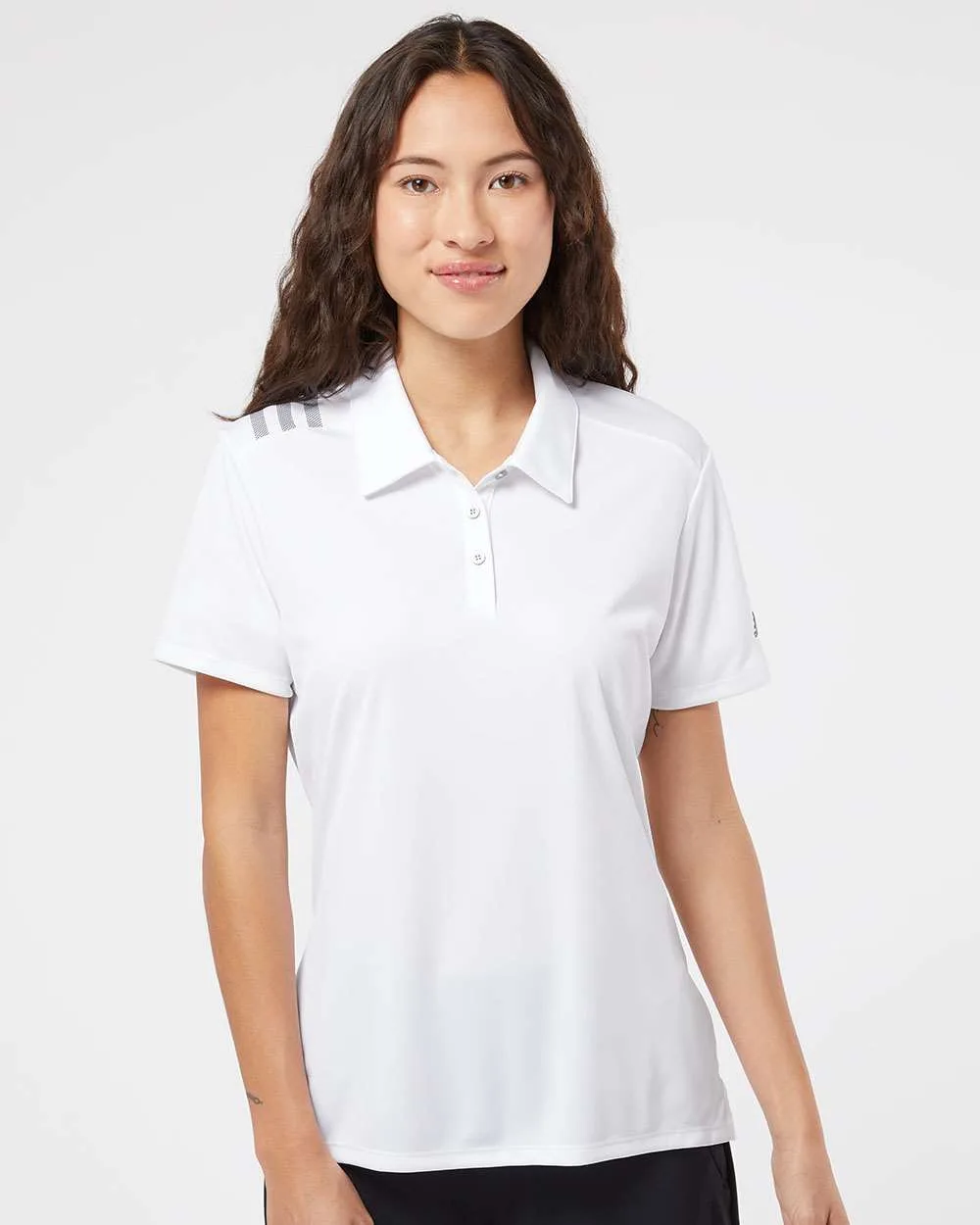 Adidas® Women's 3-Stripes Shoulder Polo view 7
